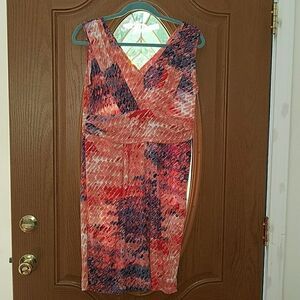 Simply Vera Vera Wang abstract dress Sz L NWOT